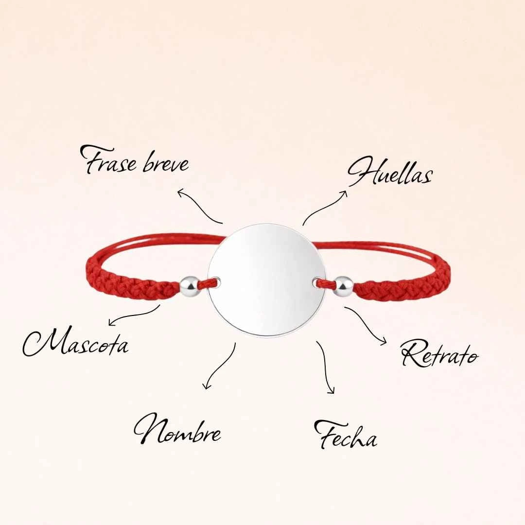 Pack 2 Pulseras de Plata Personalizada con Foto, Huellas o Texto