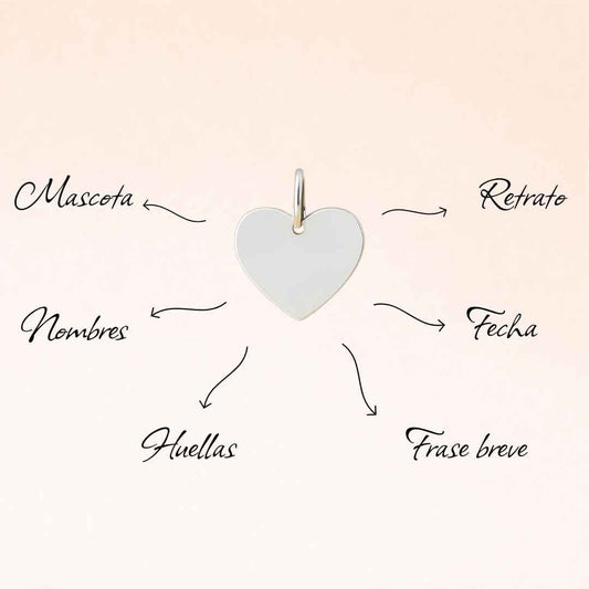 Colgante Corazon de Plata 925 Personalizado