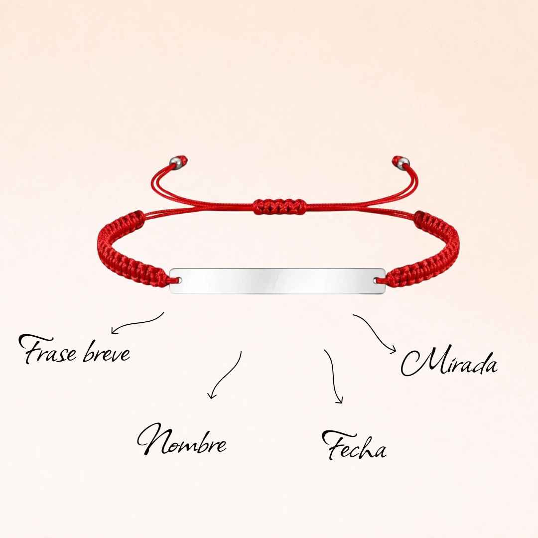 Pulsera de Plata 925 Personalizada con Foto Mirada o Texto