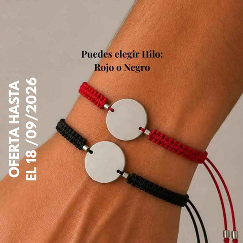 OFERTA Pulsera de Plata Protección Personalizada con Foto, Huellas o Texto