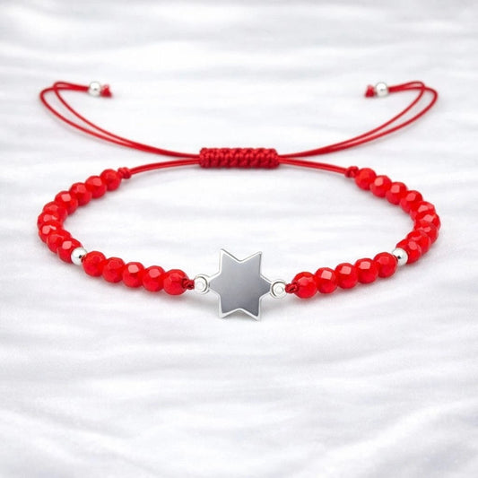 Pulsera Cristales y Estrella Plata 925 Personalizada