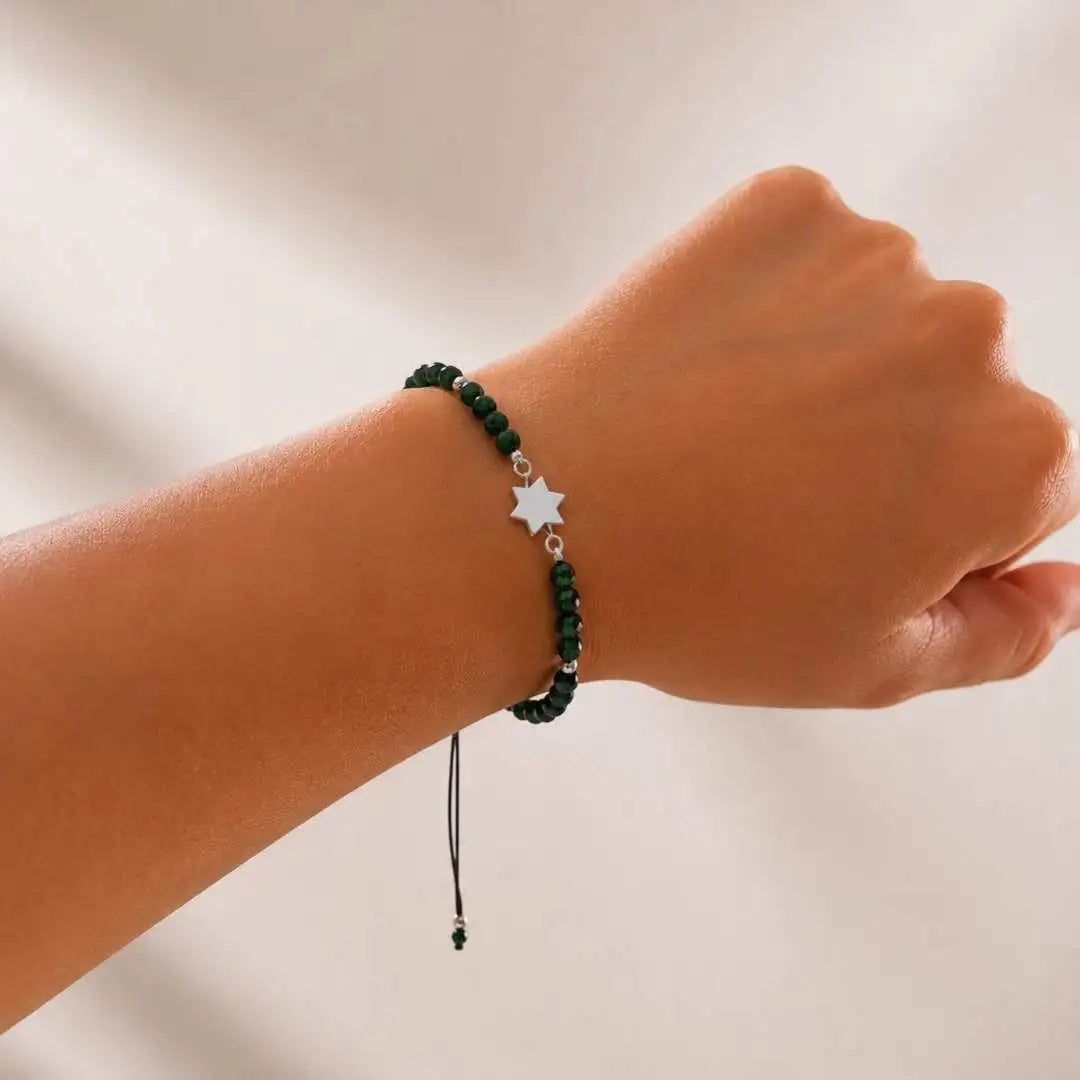 Pulsera Estrella Plata 925 Personalizada con Iniciales o Símbolos