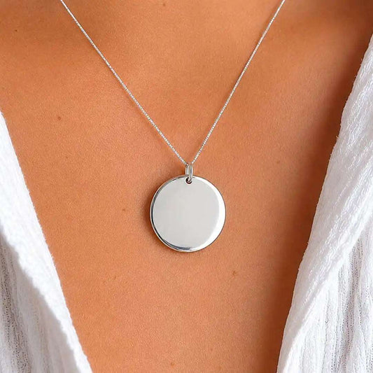 Collar de Plata 925 Personalizado con Foto, Huellas o Texto
