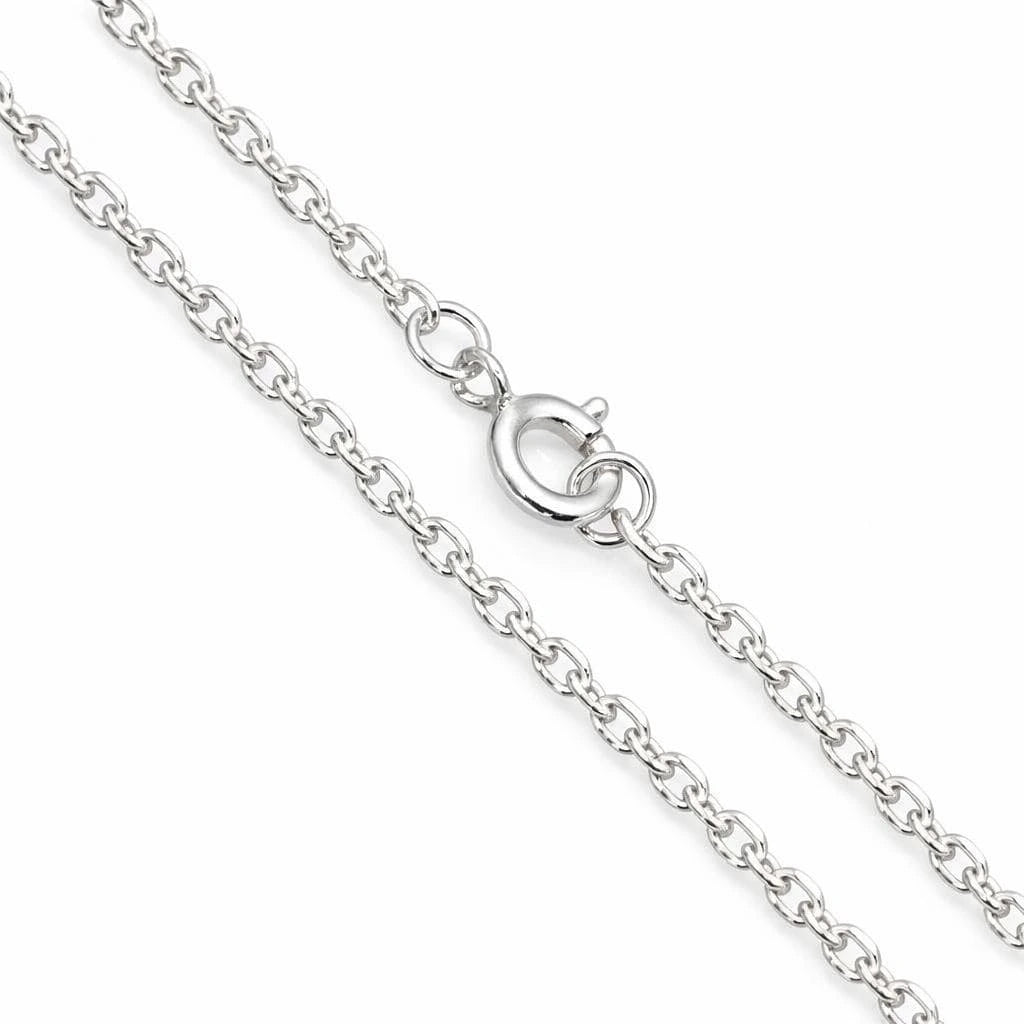 Cadena Eslabon Limada 60 cm de Plata 925