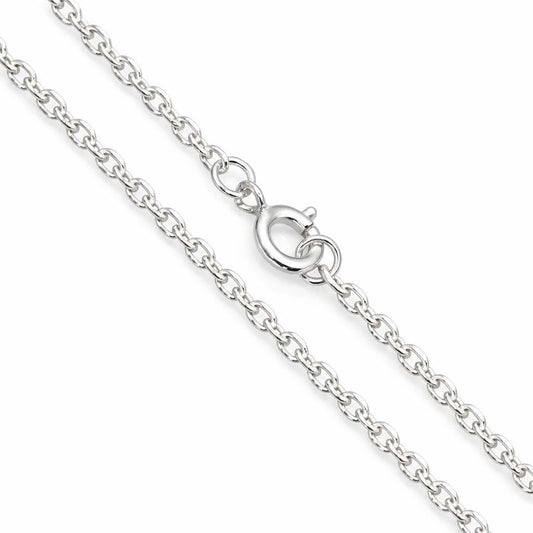 Cadena Eslabon Limada 60 cm de Plata 925