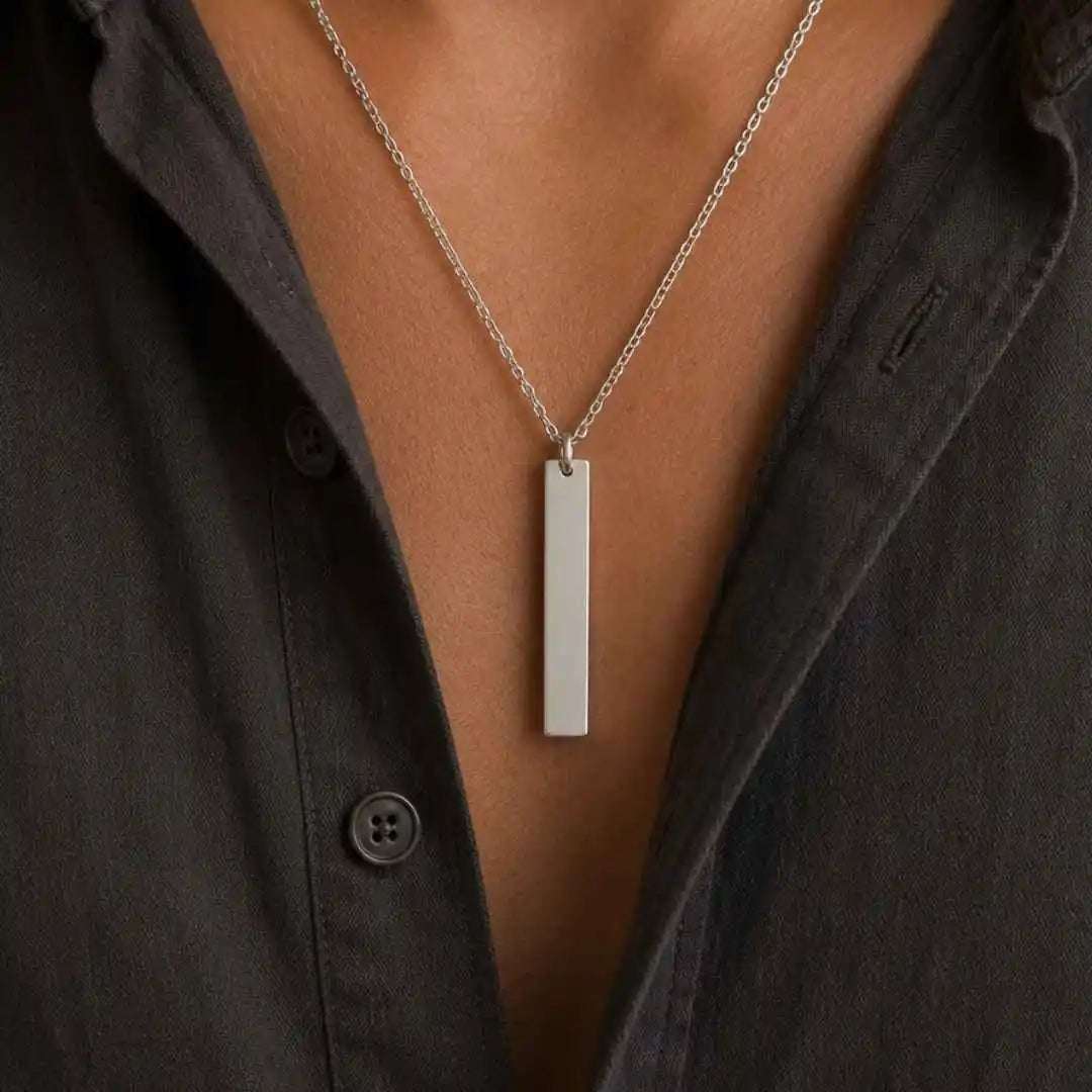 Collar de Plata 925 Personalizado con Foto Mirada o Texto