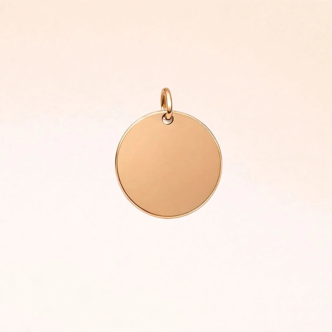 Colgante de Oro 18k Personalizado con Foto, Huellas o Texto