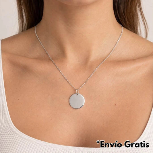 Collar de Plata 925 Personalizado con Foto, Huellas o Texto