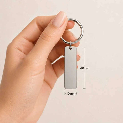 Llavero Personalizado con Foto Mirada o Texto (40x10mm)