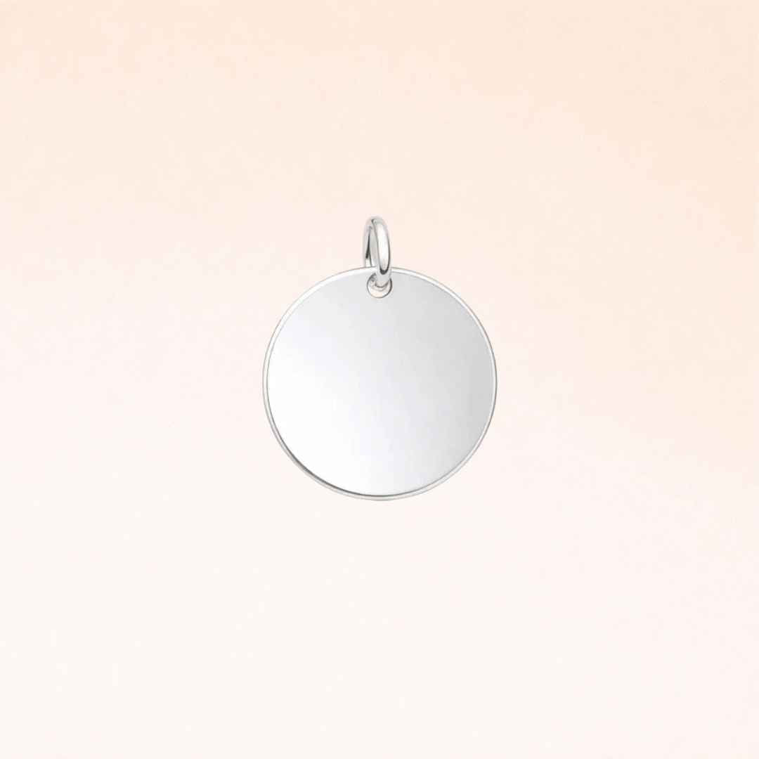 Colgante de Plata Personalizado con Foto, Huellas o Texto (20mm)