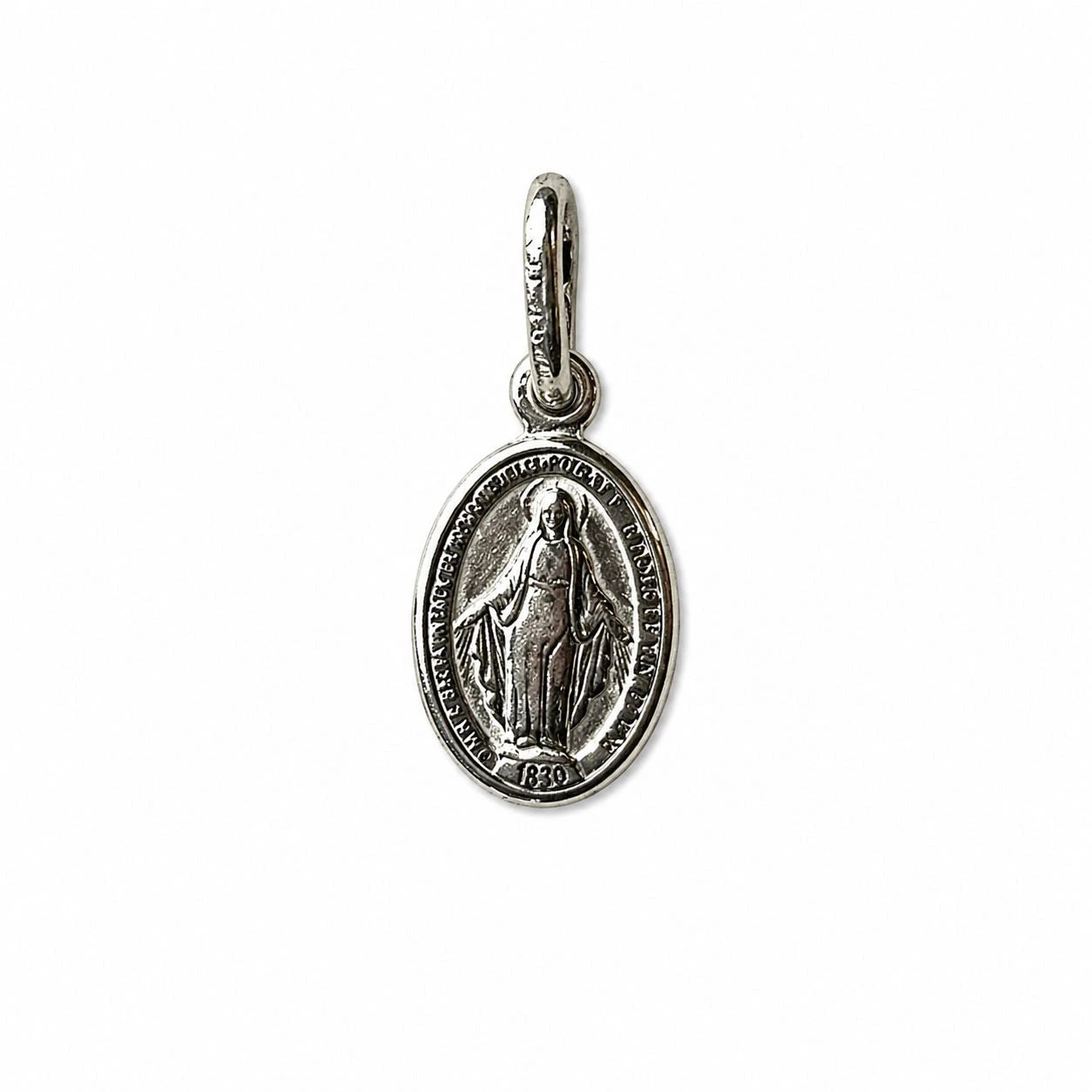 charm virgen de los rayos plata 925 medalla religiosa