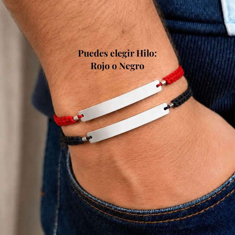 Pulsera de Plata 925 Personalizada con Foto Mirada o Texto