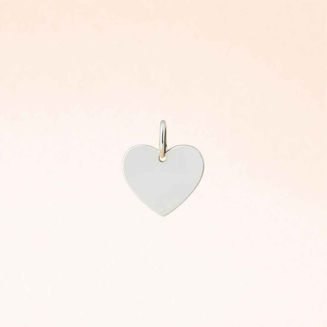 Colgante Corazon de Plata 925 Personalizado con Foto, Huellas o Texto
