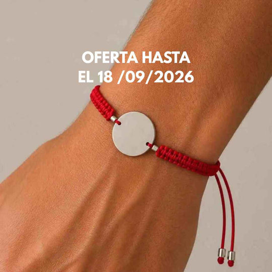 OFERTA Pulsera de Plata Protección Personalizada con Foto, Huellas o Texto