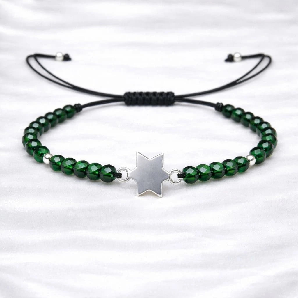 Pulsera Cristales y Estrella Plata 925 Personalizada