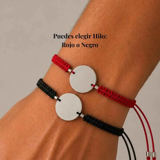 Pulsera de Plata Protección Personalizada con Foto, Huellas o Texto