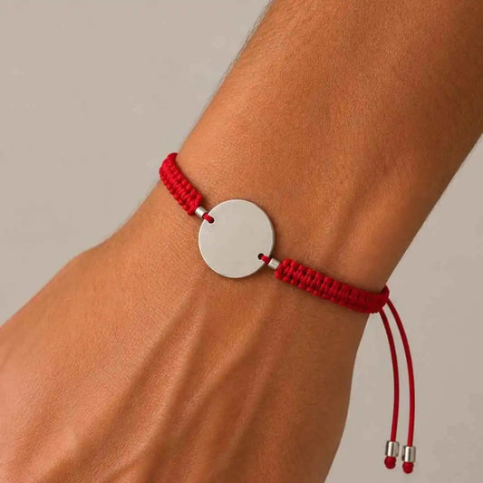 Pulsera de Plata Protección Personalizada con Foto, Huellas o Texto