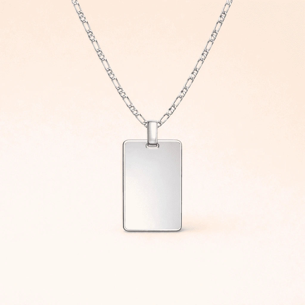 Collar Rectangular de Plata 925 Personalizado