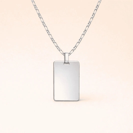 Collar Rectangular de Plata 925 Personalizado