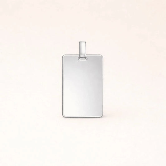 Colgante Rectangular de Plata 925 Personalizado