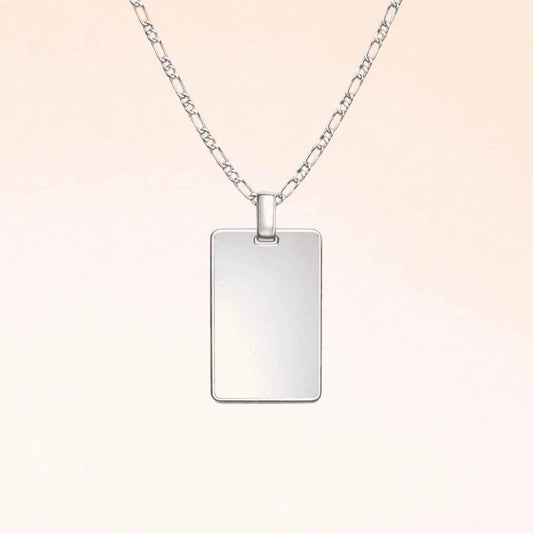collar personalizado plata 925 con grabado de foto, huellas o texto